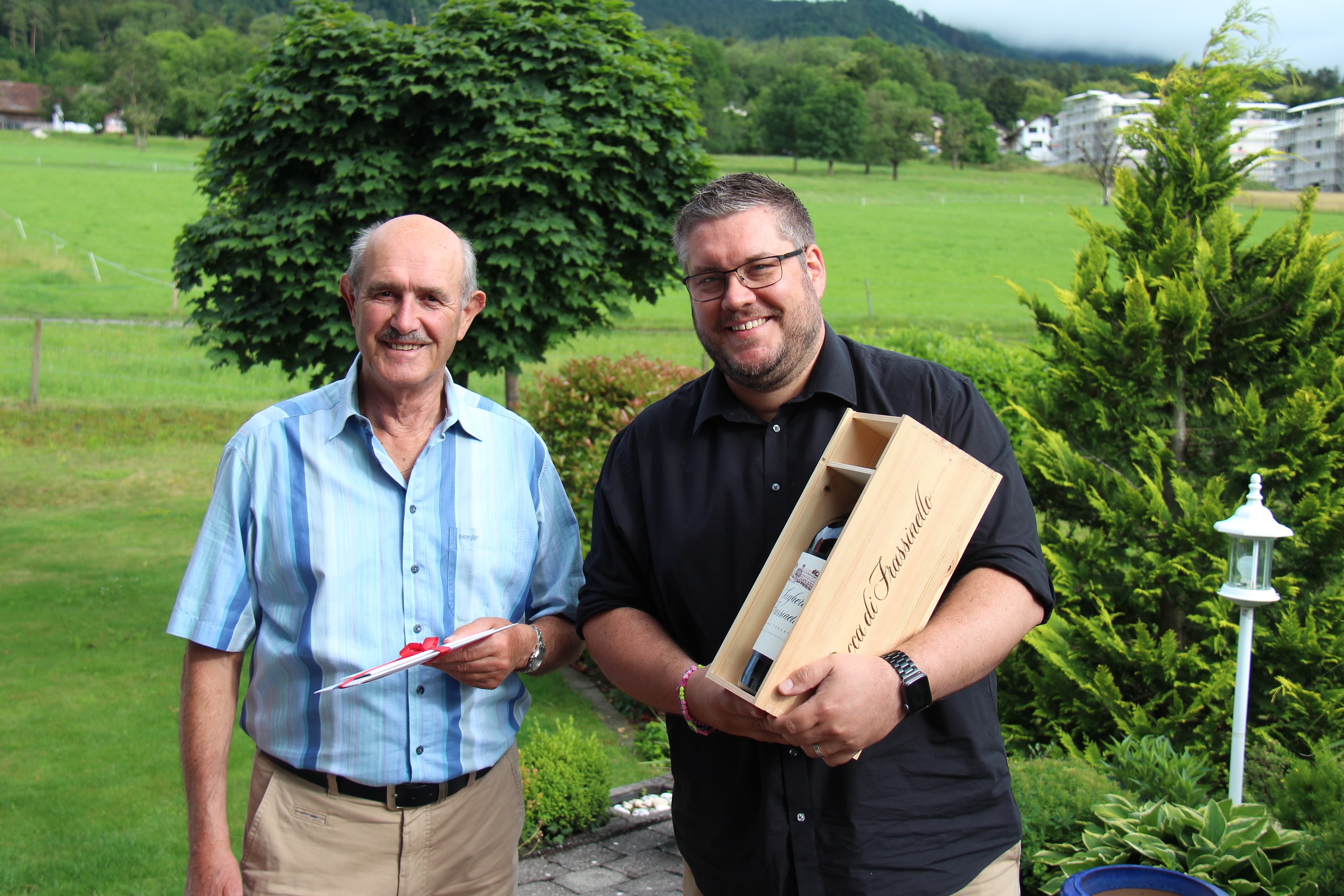 Kurt Meier (60 Vereinsjahre) und Altpräsident Michael Walser